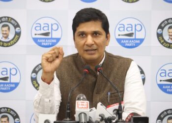 मोदी सरकार ने स्कूल बनाने की जमीन को भाजपा कार्यालय बनाने के लिए दे दिया : सौरभ भारद्वाज