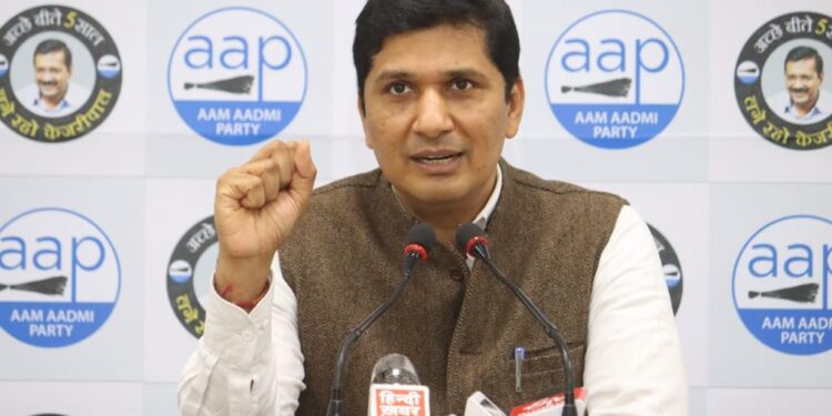 मोदी सरकार ने स्कूल बनाने की जमीन को भाजपा कार्यालय बनाने के लिए दे दिया : सौरभ भारद्वाज