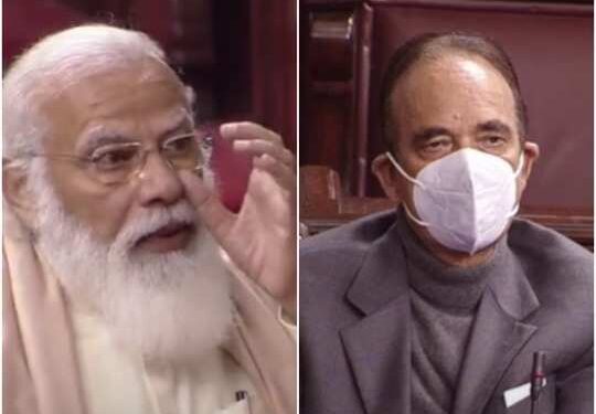 राज्यसभा से कांग्रेस सांसद गुलाम नबी आजाद की विदाई