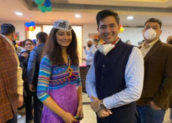 राघव चड्ढा की उपस्थिति में मिस इंडिया दिल्ली मानसी सहगल आप में हुईं शामिल