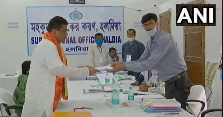 BJP के शुभेंदु अधिकारी ने नंदीग्राम सीट से दाखिल किया नामांकन