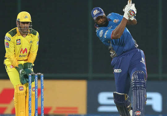 IPL 2021 : पोलार्ड की आतिशी पारी से मुंबई ने चेन्नई को हराया