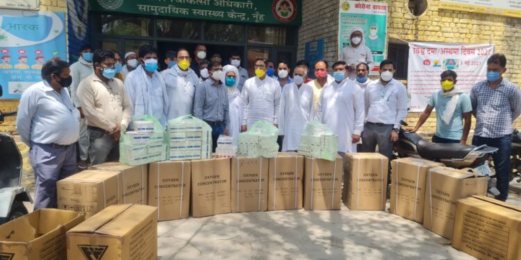 आफताब अहमद ने नूंह सिविल अस्पताल को दिए 10 ऑक्सीजन कंसंट्रेटर्स