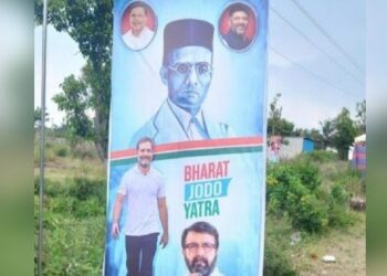 भारत जोड़ो यात्रा में एक बार फिर दिखा सावरकर की फोटो, कांग्रेस का आया बयान