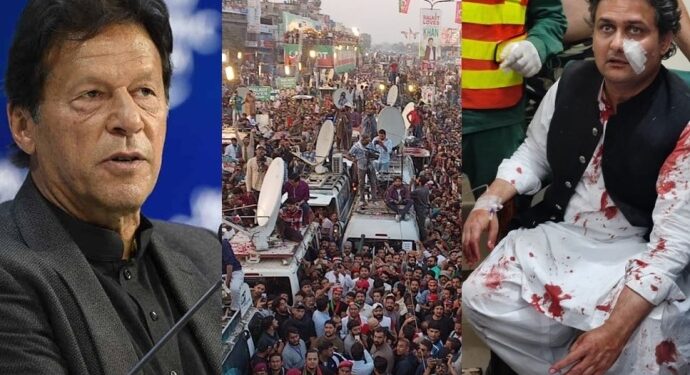 पूर्व पाकिस्तानी PM इमरान ख़ान पर जानलेवा हमला, 4 से ज्यादा घायल