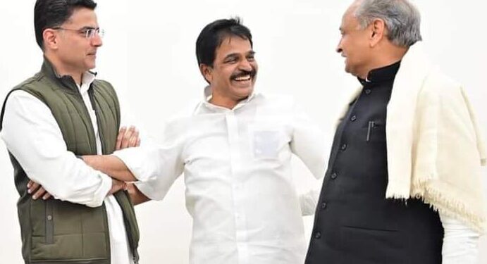 भारत जोड़ो यात्रा से पहले एक साथ आये पायलट और गहलोत, किया प्रेस कॉन्फ्रेंस