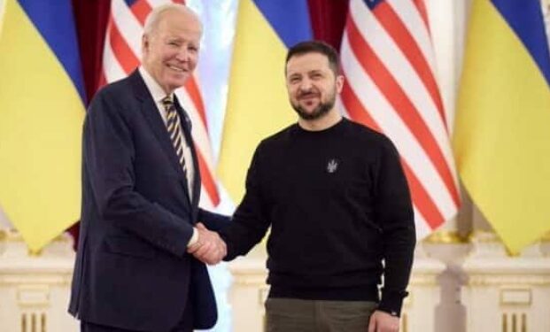 यूक्रेन के मदद के लिए आगे आया अमेरिका, जो बिडेन कीव पहुंचे