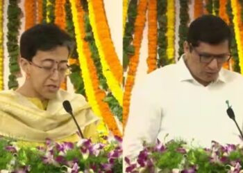 आतिशी और सौरभ भारद्वाज ने ली मंत्री पद की शपथ
