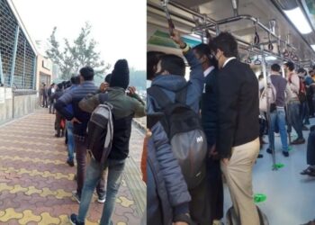 اومیکرون وبا کے معاملے بڑھنے کے باوجود میٹرو میں ہجوم برقرار، میٹرو سیکیورٹی کی بڑی کوتاہی