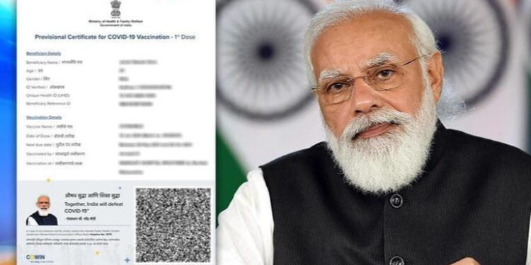 انتخابی ریاستوں میں ویکسین کے سرٹیفکیٹ سے ہٹے گی پی ایم کی تصویر