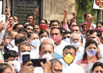 نواب ملک کی بھرپور حمایت ، ریاستی وزراء کا مثالی احتجاج