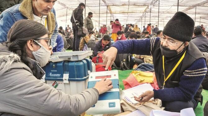 آج یوپی، اُتراکھنڈ اور گوا میں پولنگ، سخت انتظامات