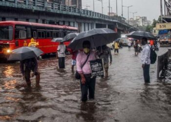 ممبئی میں موسلادھار بارش کی وجہ سے کئی مقامات پر پانی جمع