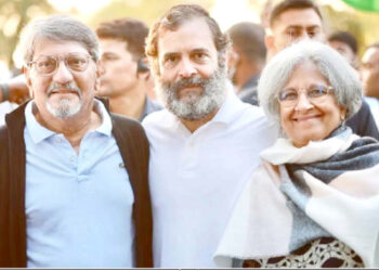 بھارت جوڑو یاترا میں اداکار امول پالیکر شامل