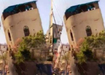 18 گز پر تعمیر 5 منزلہ عمارت اچانک زمین دوز