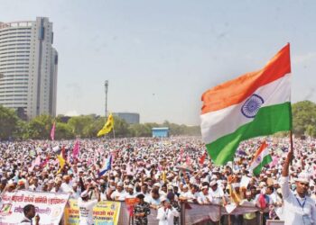 پرانی پنشن کی بحالی کیلئے دہلی میں غیر معمولی احتجاج